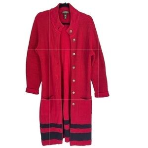 𝅺LAUREN RL Long Maxi Knit Cardi